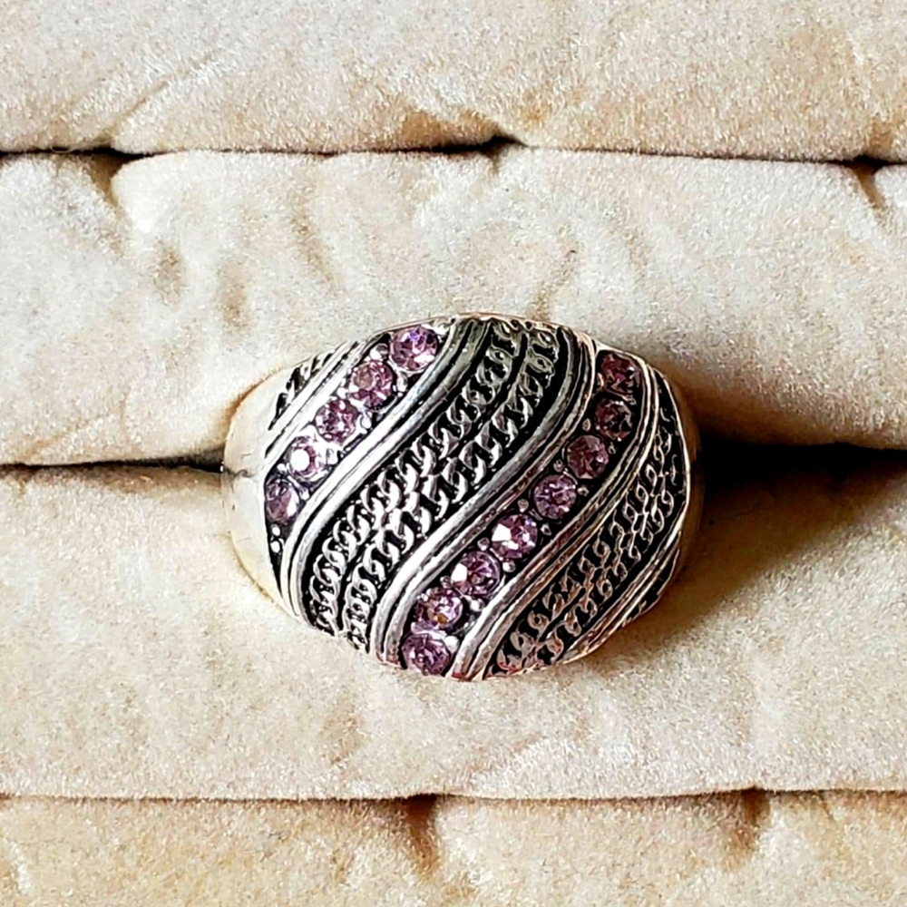 Avon "Pink Waves" Statement Ring